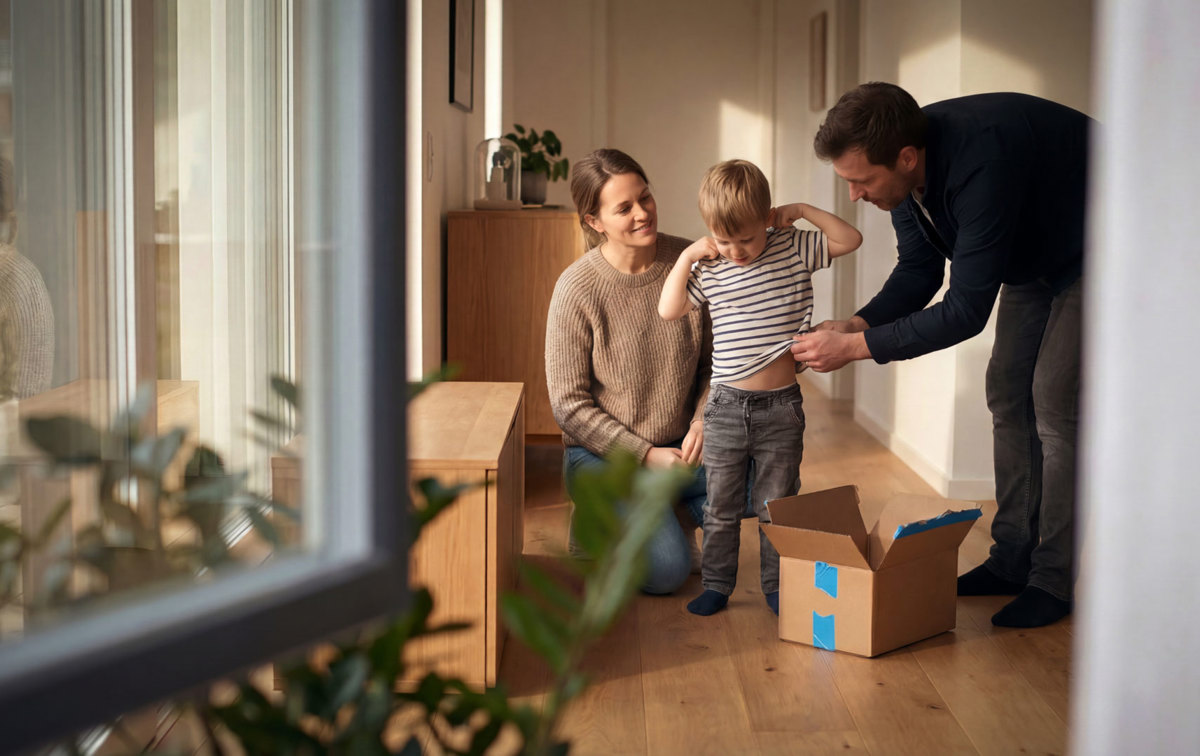 Familie på flyttefot